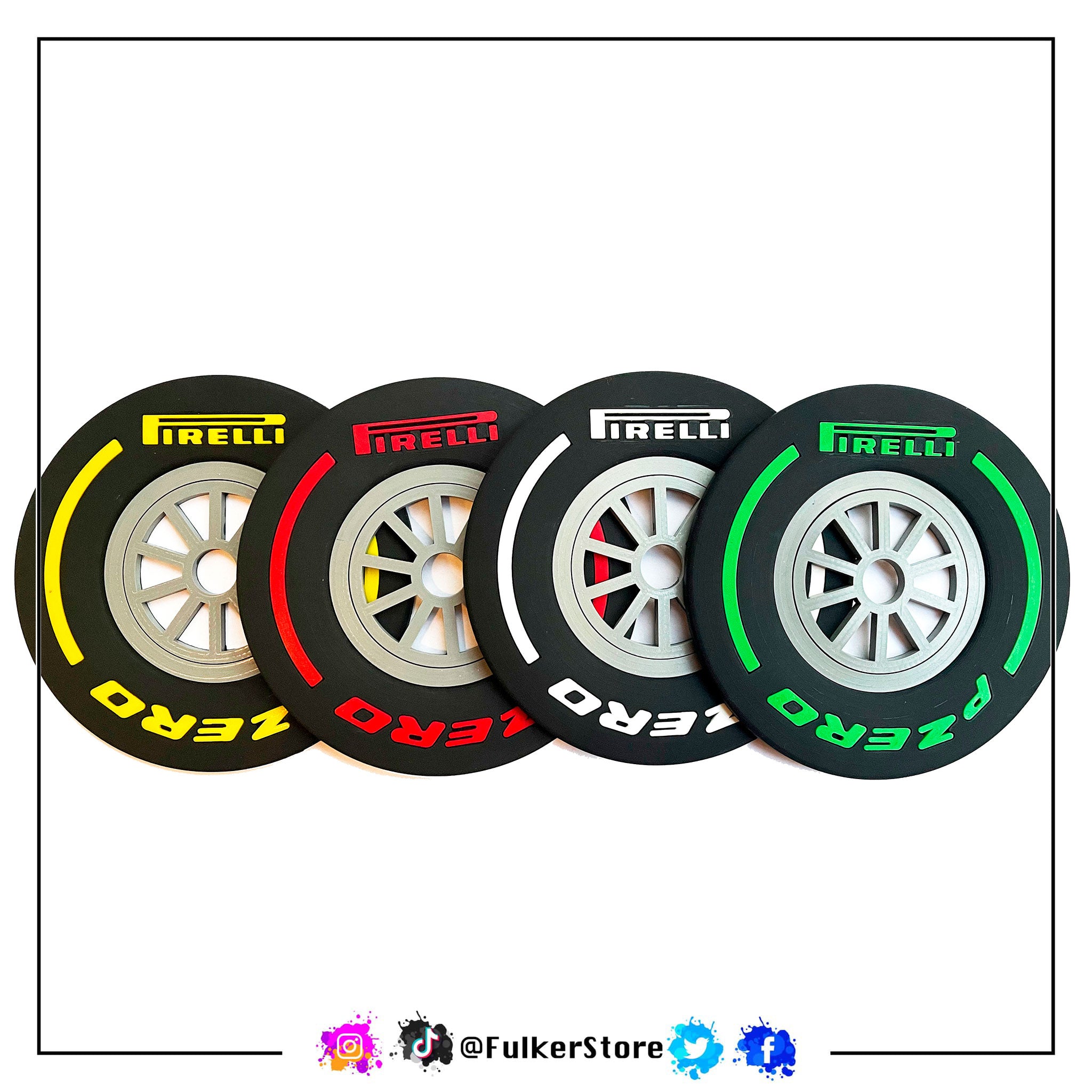 Set de Porta vasos - Neumáticos Fórmula 1