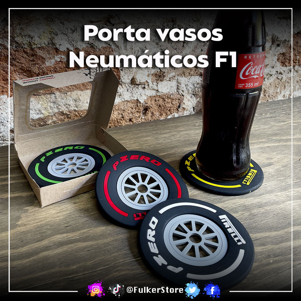Set de Porta vasos - Neumáticos Fórmula 1