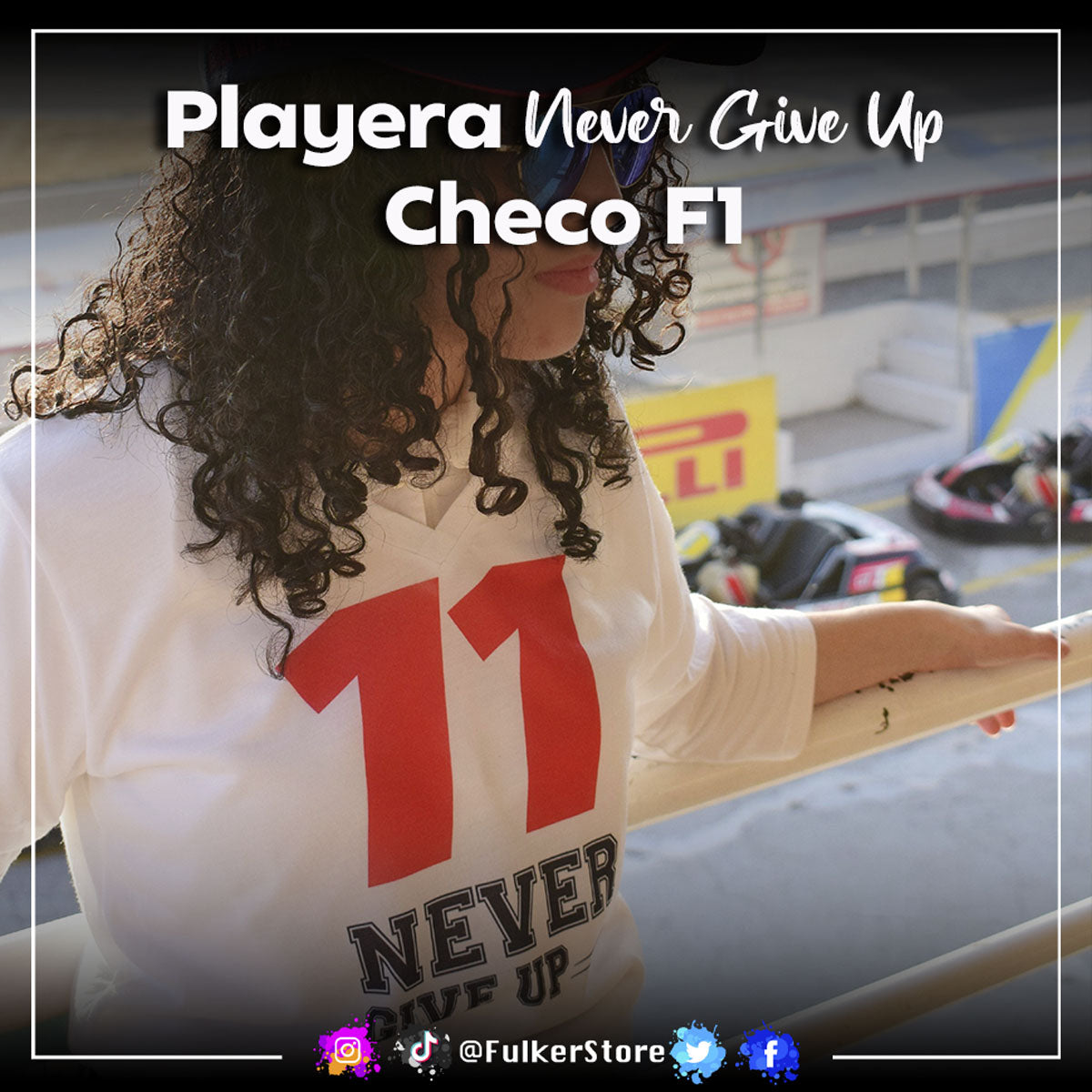 Playera “Never Give Up” - Checo F1